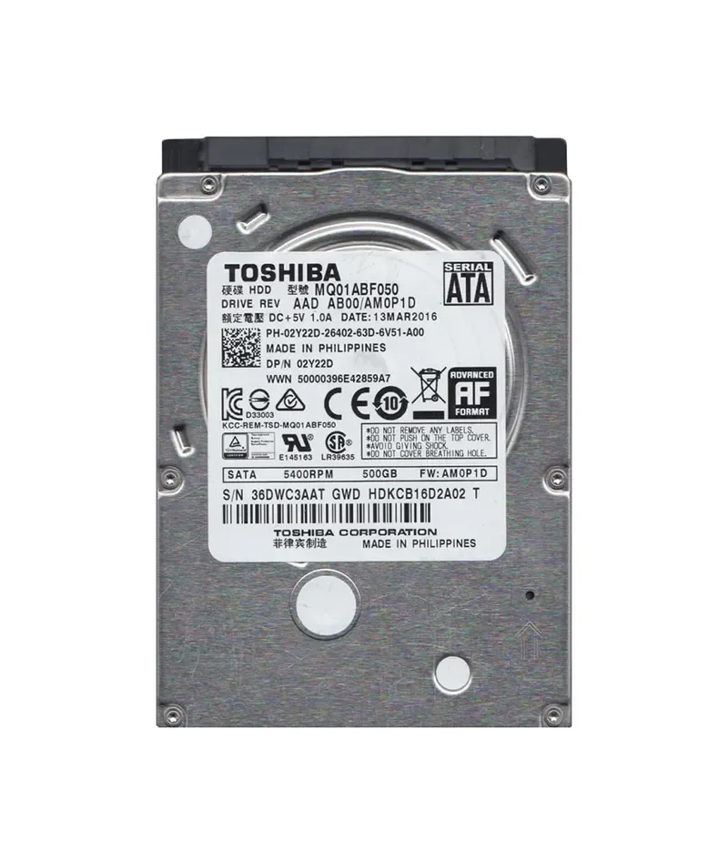 HDKCB16D2A02 - Toshiba 500GB 5400RPM SATA 6Gb/s 2.5-inch Hard Drive