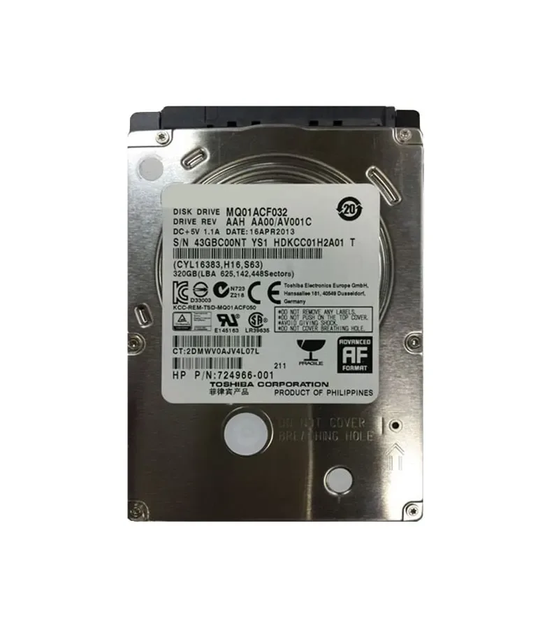 HDKCC01H2A01 - Toshiba 320GB 7200RPM SATA 6Gb/s 2.5-inch Hard Drive