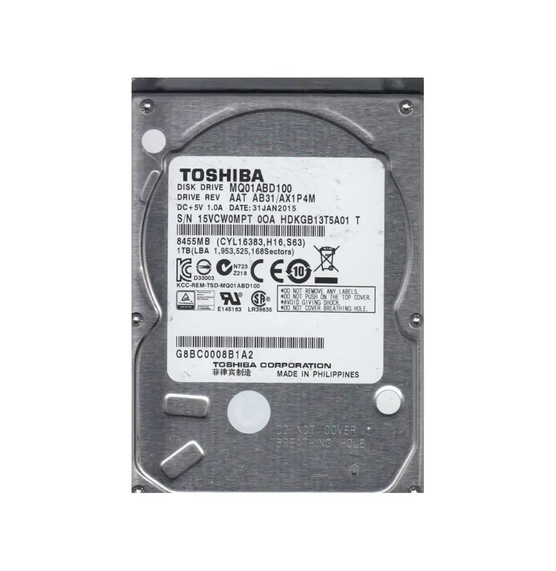 HDKGB13T5A01T - Toshiba 1TB 5400RPM SATA 3Gb/s 2.5-inch Hard Drive