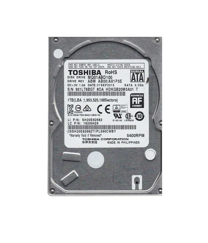 HDKGB20M5A01 - Toshiba 1TB 5400RPM SATA 3Gb/s 2.5-inch Hard Drive