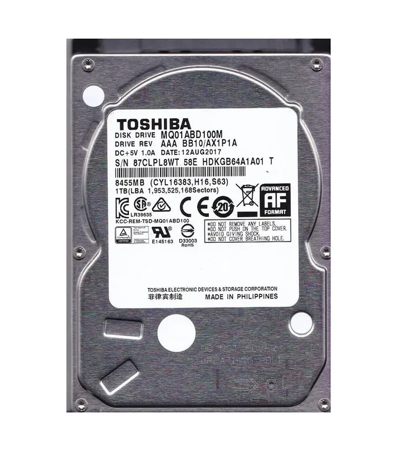 HDKGB64A1A01 - Toshiba 1TB 5400RPM SATA 6Gb/s 2.5-inch Hard Drive