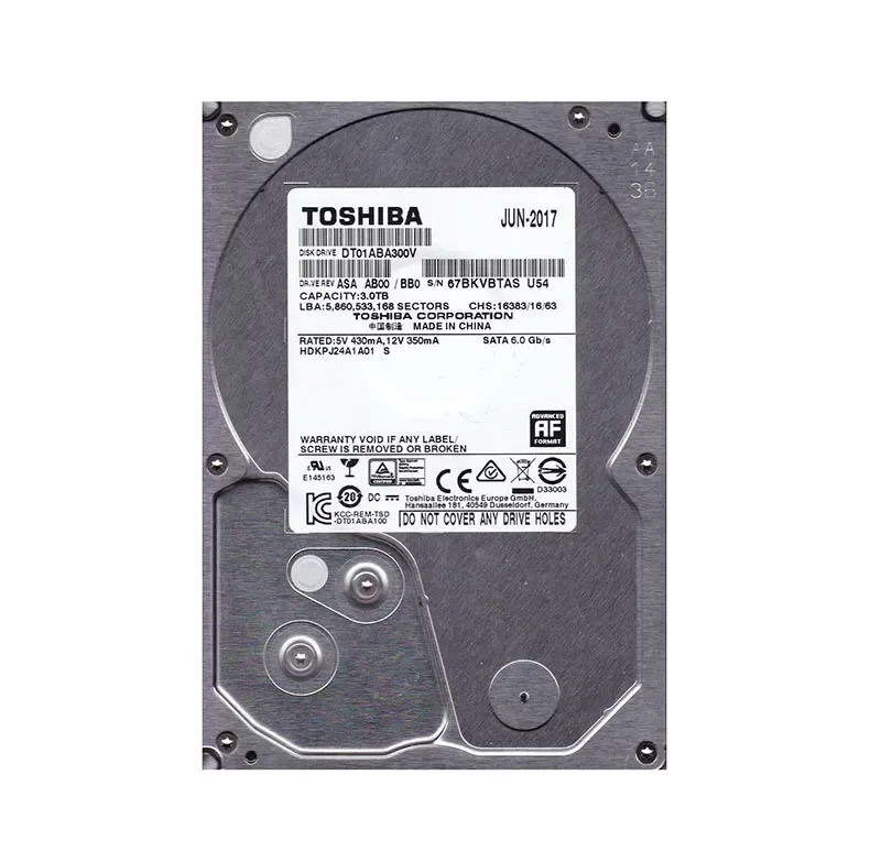 HDKPJ24A1A01 - Toshiba 3TB 5940RPM SATA 6Gb/s 3.5-inch Hard Drive