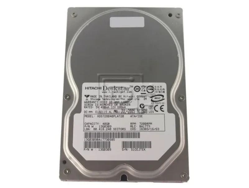 HDS724040KL8A80 - Hitachi Deskstar 7K400 400GB 7200RPM IDE Ultra ATA/100 (ATA-6) 8MB Cache 3.5-inch Hard Drive