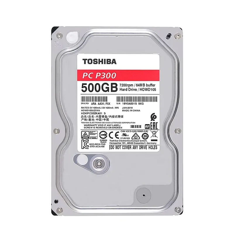 HDWD105UZSVA - Toshiba 500GB 7200RPM SATA 6Gb/s 3.5-inch Hard Drive