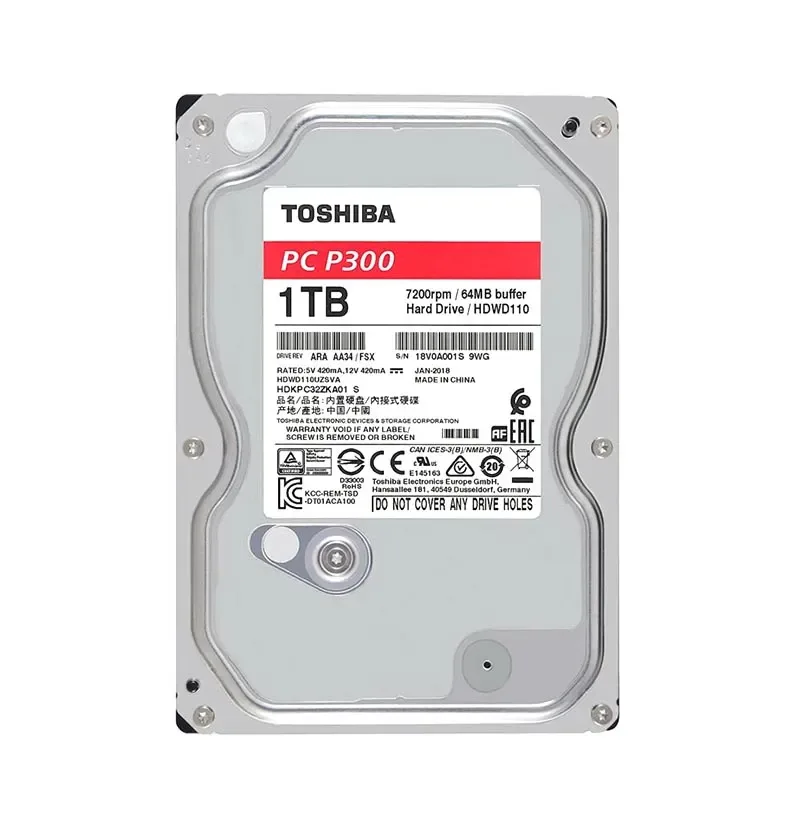 HDWD110UZSVA - Toshiba 1TB 7200RPM SATA 6Gb/s 3.5-inch Hard Drive