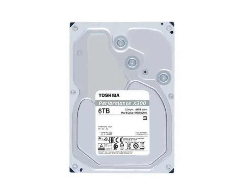 HDWE160XZSTA - Toshiba X300 6TB 7200RPM SATA 6GB/s 64MB Cache 3.5-inch Hard Drive