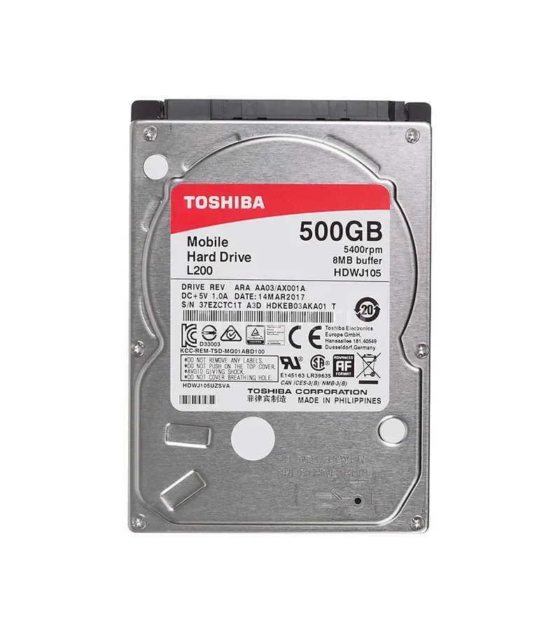 HDWJ105UZSVA - Toshiba 500GB 5400RPM SATA 3Gb/s 2.5-inch Hard Drive