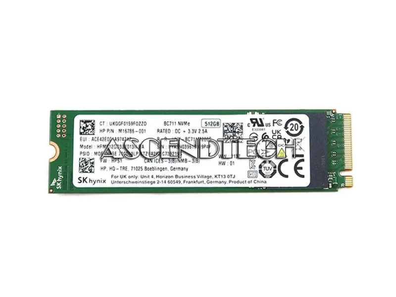 Hynix HFM512GD3JX013N BC711 512GB PCI Express 3.0 x4 NVMe M.2 2280 Client Solid State Drive. In Stock