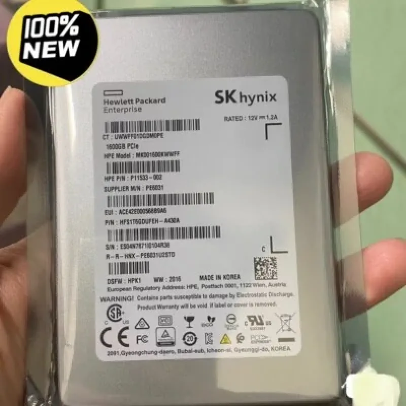 Hynix HFS1T6GDUFEH-A430A PE6031 1.6TB PCI Express 3.0 x4 NVMe Mixed Use U.2 7mm 2.5-Inch Enterprise Solid State Drive. In Stock