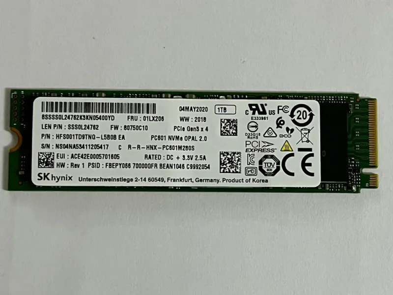 Hynix HFS1T6GFJCX140N PS1030 1.6TB 4D V7 TLC PCI Express 5.0 NVMe Mixed Use SED/TCG Opal E3.S 7.5mm Enterprise Solid State Drive. In Stock