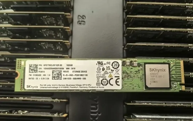 Hynix HFS1T9GDJ0X132N PE9010 1.92TB 4D V6 TLC PCI Express 3.0 x4 NVMe Read Intensive SED/TCG Opal M.2 22110 Enterprise Solid State Drive. In Stock