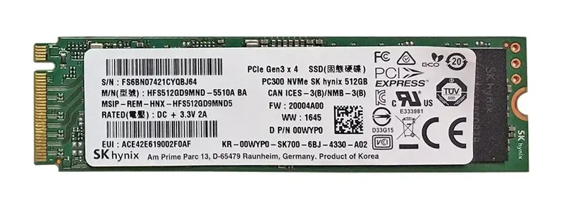 HFS256GD9MND-5510A - Hynix 256GB Multi-Level Cell PCI Express 3.0 x4 M.2 2280 Solid State Drive