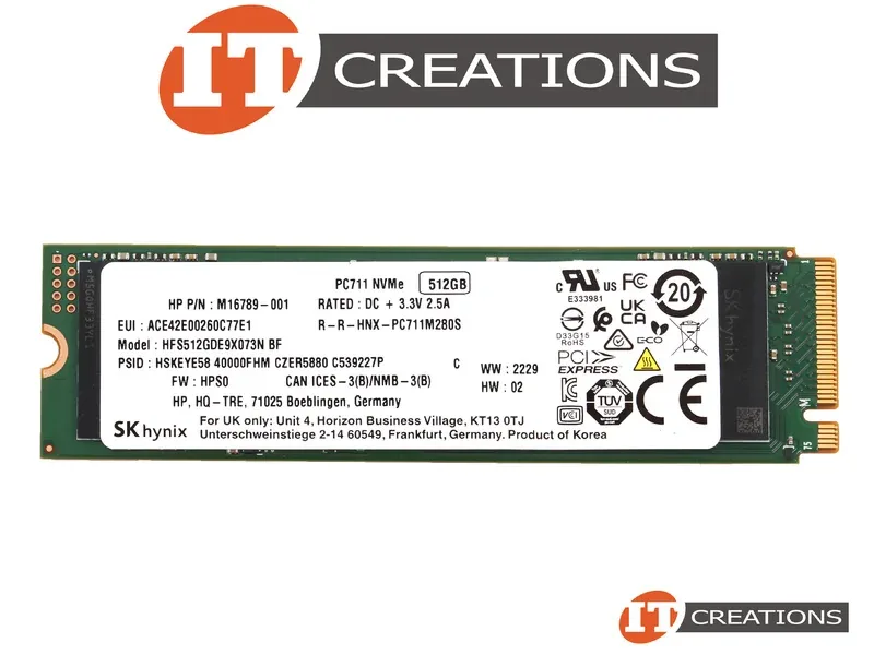Hynix HFS512GDE9X073N PC711 512GB PCI Express 3.0 x4 NVMe M.2 2280 Client Solid State Drive. In Stock