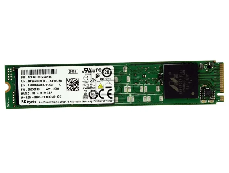 Hynix HFS960GDJ8X176N PE9010 960GB 4D V6 TLC PCI Express 3.0 x4 NVMe Read Intensive SED/TCG Opal M.2 2280 Enterprise Solid State Drive. In Stock