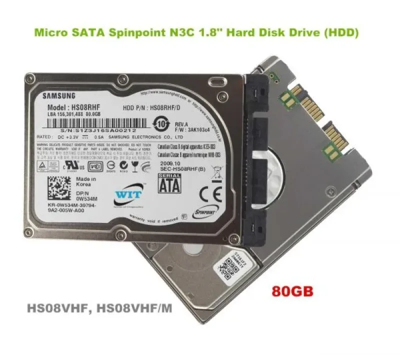 Samsung HM080HI/D Spinpoint M80 80GB 5400RPM SATA 1.5Gb/s 8MB Cache 3.5-inch Hard Drive