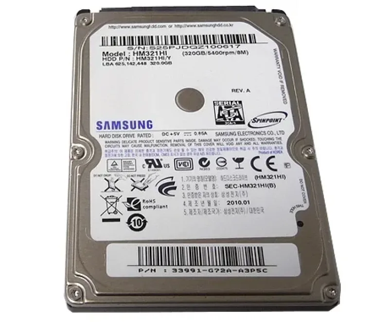 Samsung HM320II/M Spinpoint M7 320GB 5400RPM SATA 3Gb/s 8MB Cache 2.5-inch Hard Drive