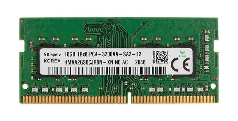 HMAA2GS6CJR8N-XNN0AC - Hynix 16GB DDR4-3200MHz PC4-25600 Non-ECC Unbuffered CL22 260-Pin SODIMM 1.2V Single Rank Memory Module