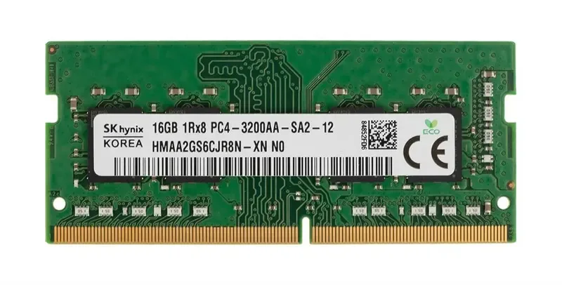 HMAA2GS6CJR8N-XNN0AD - Hynix 16GB DDR4-3200MHz/PC4-25600 Non-ECC Unbuffered CL22 260-Pin SODIMM 1.2V Single Rank Memory Module