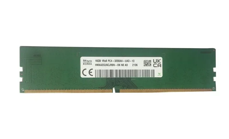 HMAA2GU6CJR8N-XN - Hynix 16GB DDR4-3200MHz/PC4-25600 Non-ECC Unbuffered CL22 288-Pin UDIMM 1.2V Single Rank Memory Module
