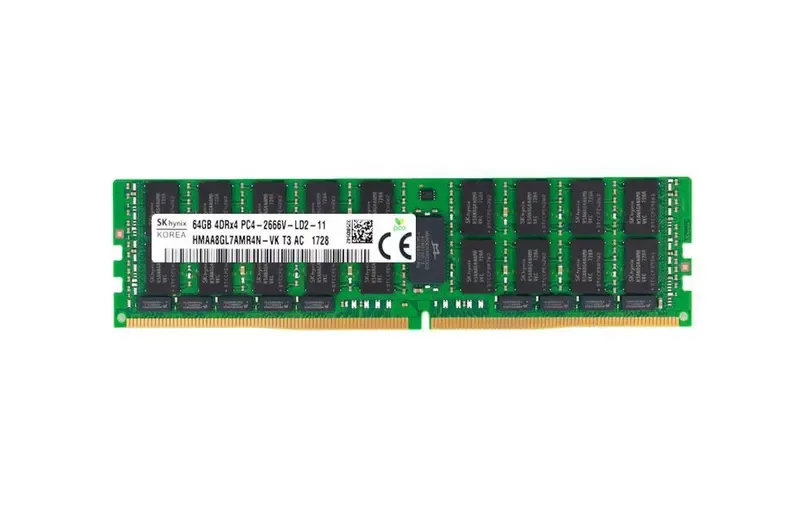 HMAA8GL7AMR4N-VK - Hynix 64GB DDR4-2666MHz PC4-21300 ECC Registered CL19 288-Pin Load Reduced DIMM 1.2V Quad Rank Memory Module