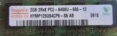 HMP125S6EFR8C-C4 - Hynix 2GB DDR2-533MHz PC2-4200 non-ECC Unbuffered CL4 200-Pin SoDimm Memory Module