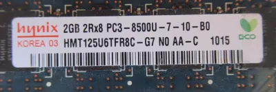 HMT125S6AFP8C-G7 - Hynix 2GB DDR3-1066MHz PC3-8500 non-ECC Unbuffered CL7 204-Pin SoDimm Memory Module