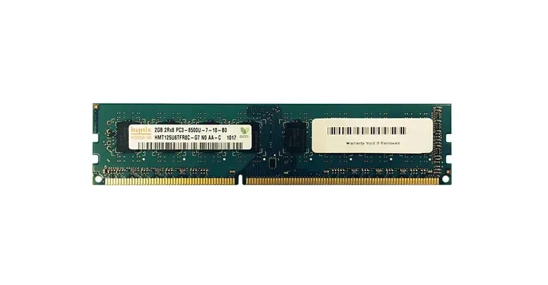 HMT125U6TFR8C-G7N0-AA-C - Hynix 2GB PC3-8500 DDR3-1066MHz non-ECC Unbuffered CL7 UDIMM Dual-Rank Memory Module