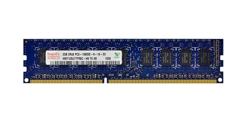 HMT125U7TFR8C-H9T0-AB - Hynix 2GB PC3-10600 DDR3-1333MHz ECC Unbuffered CL9 UDIMM Dual-Rank Memory Module