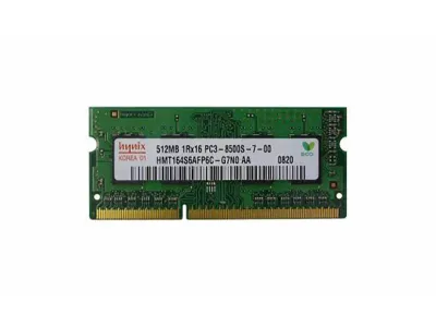 HMT164S6AFP6C-G7T0 - Hynix 512MB DDR3-1066MHz PC3-8500 non-ECC Unbuffered CL7 204-Pin SoDimm Single Rank Memory Module
