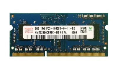 HMT325S6CFR8C-H9N0-AA - Hynix 2GB PC3-10600 DDR3-1333MHz non-ECC Unbuffered CL9 SoDIMM Single-Rank Memory Module