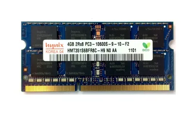 HMT351S6BFR8C-H9N0 - Hynix 4GB DDR3-1333MHz PC3-10600 non-ECC Unbuffered CL9 204-Pin SoDimm 1.35V Low Voltage Memory Module