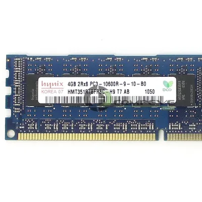 HMT351V7BFR4C-H9 - Hynix 4GB DDR3-1333MHz PC3-10600 ECC Registered CL9 240-Pin DIMM 1.35V Low Voltage Very Low Profile (VLP) Single Rank Memory Module
