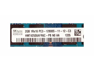 HMT425S6AFR6C-PBNO - Hynix 2GB DDR3-1600MHz PC3-12800 non-ECC Unbuffered CL11 204-Pin SoDimm Single Rank Memory Module