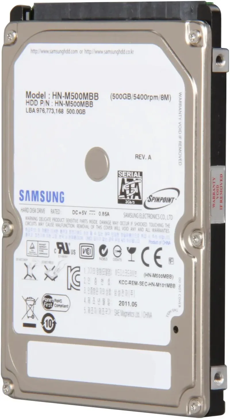 Samsung HN-M500MBB/HE1 Spinpoint M8 500GB 5400RPM SATA 3Gb/s 8MB Cache 2.5-inch Hard Drive