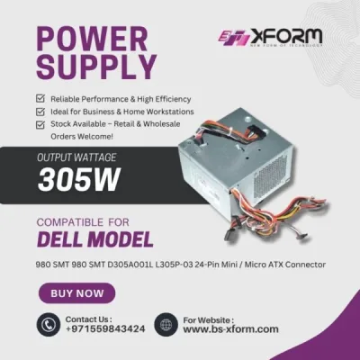 HP201 - Dell 305-Watts ATX Power Supply for OptiPlex 320/330/360/GX620/740/745/755/960,Dimension 5200/E520/E521