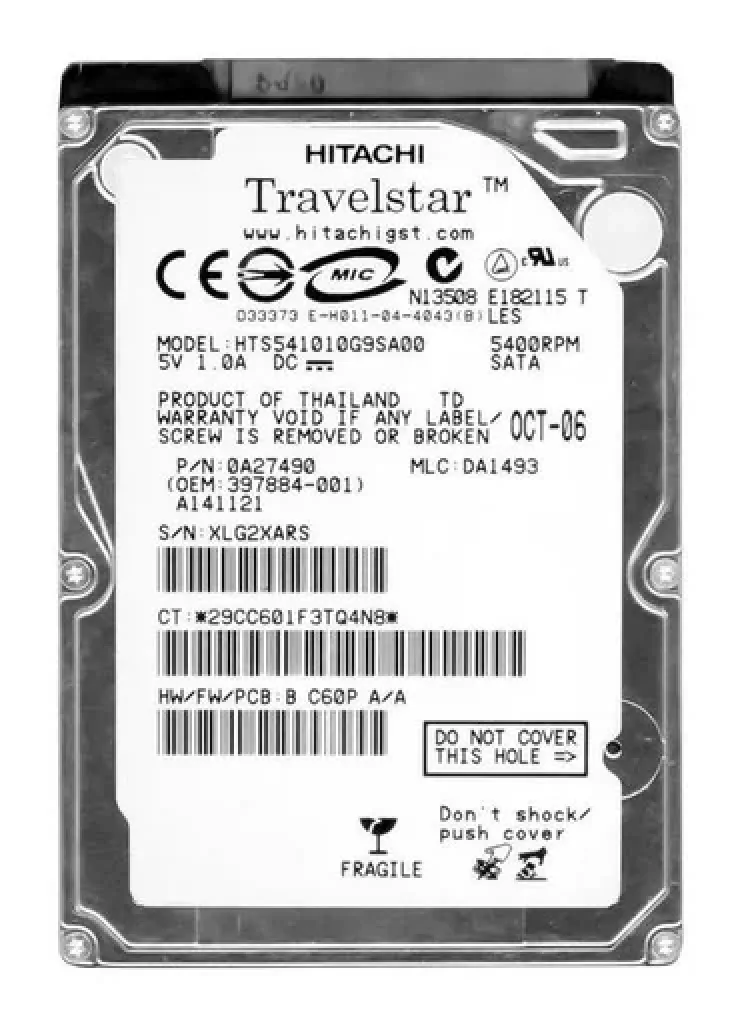 HTE541612J9AT00 - Hitachi Travelstar E5K160 120GB 5400RPM IDE Ultra ATA/100 (ATA-6) 8MB Cache 2.5-inch Hard Drive