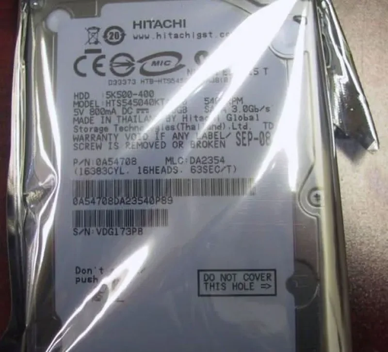 HTE545032B9A300 - Hitachi Travelstar 5K500.B 320GB 5400RPM SATA 3GB/s 8MB Cache 2.5-inch Hard Disk Drive
