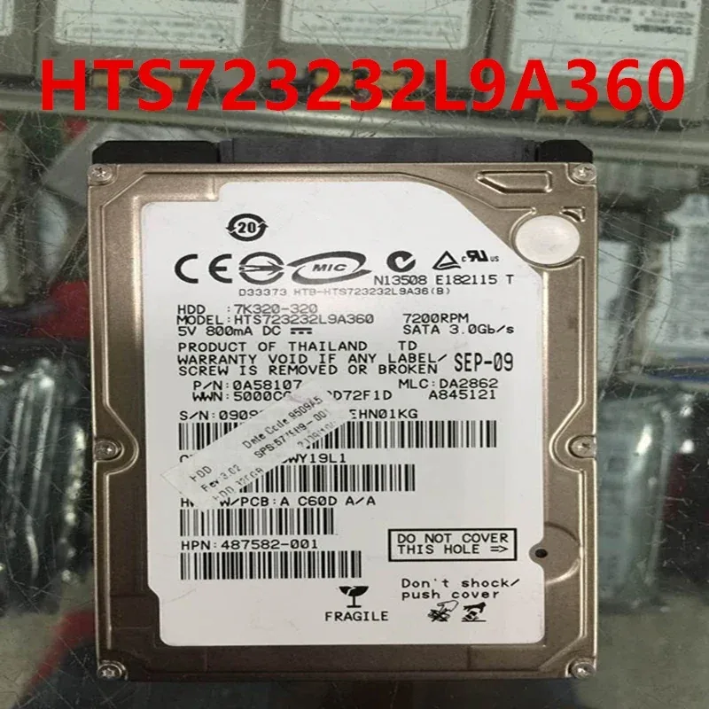 HTS723225L9A360 - Hitachi Travelstar 7K320 250GB 7200RPM SATA 3GB/s 16MB Cache 2.5-inch Hard Disk Drive