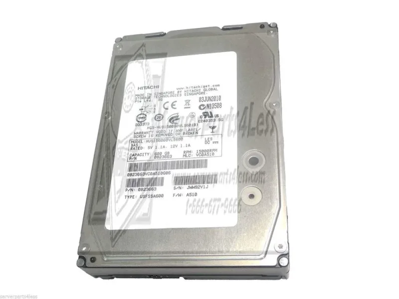 HUS156030VLS600 - Hitachi Ultrastar 15K600 300GB 15000RPM SAS 6Gb/s 64MB Cache 3.5-inch Hard Drive