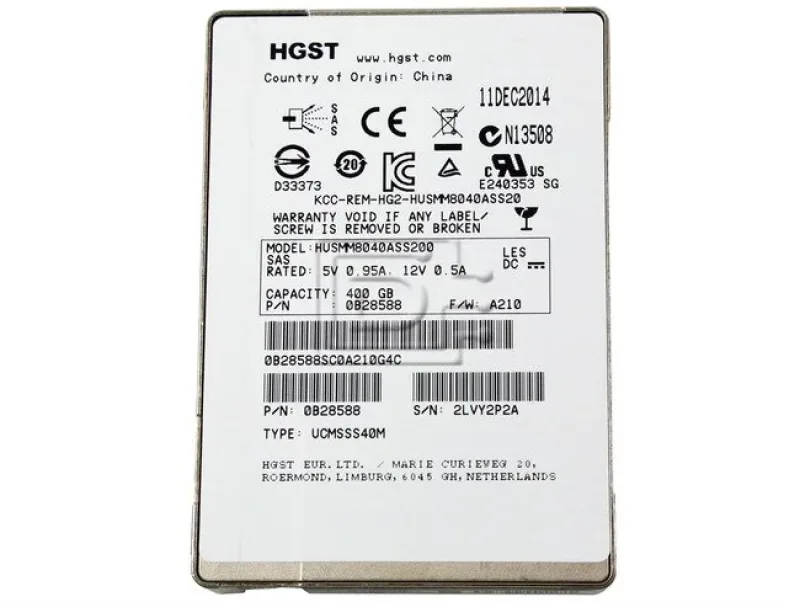 HUSMM1640ASS200 - Hitachi Ultrastar SSD1600MM 400GB Multi-Level-Cell SAS 12Gb/s Crypto-E 2.5-Inch Solid State Drive