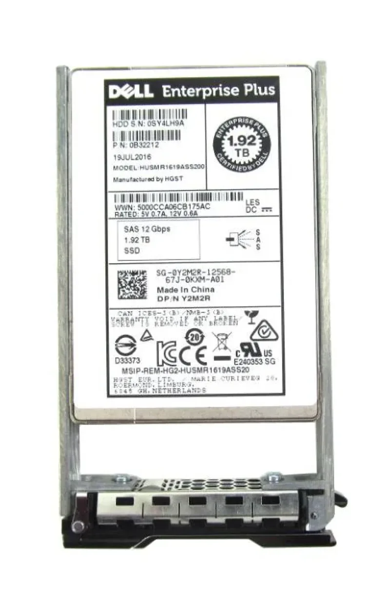 Hitachi HUSMR1619ASS200 Western Digital HUSMR1619ASS200 1.92TB Multi level Cell SAS 12Gb/s Read Intensive 2.5-Inch Solid State Drive (OEM)