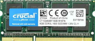Kingston Technology HX316LS9IB/8 8GB DDR3-1600MHz PC3-12800 non-ECC Unbuffered CL11 204-Pin SoDimm 1.35V Low Voltage Memory Module