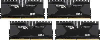 Kingston Technology HX426C13PB2K4/16 16GB Kit (4 X 4GB) DDR4-2666MHz PC4-21300 non-ECC Unbuffered CL13 288-Pin DIMM 1.2V Memory