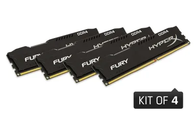 Kingston Technology HX426C15FBK4/32 32GB Kit (4 X 8GB) DDR4-2666MHz PC4-21300 non-ECC Unbuffered CL13 288-Pin DIMM 1.2V Memory