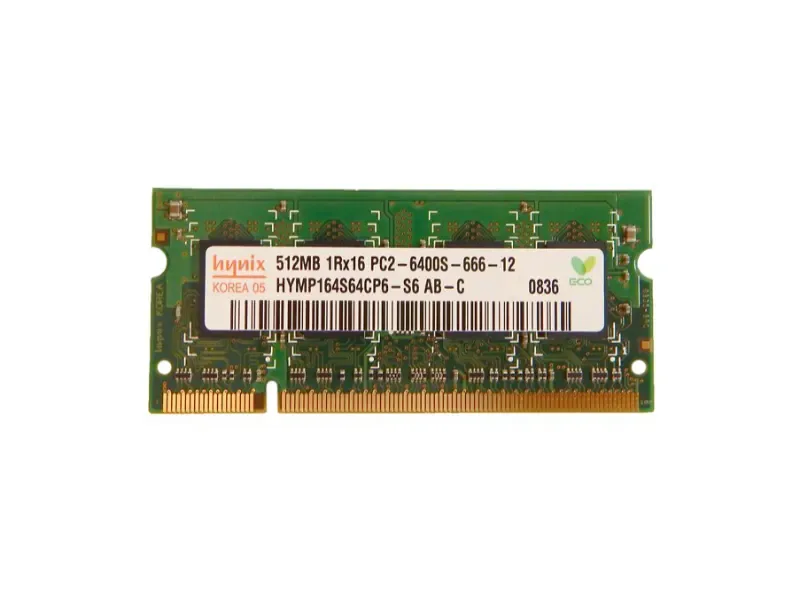 HYMP164S64CP6-S6-AB-C - Hynix 512MB DDR2-800MHz PC2-6400 non-ECC Unbuffered CL6 200-Pin SoDimm Memory Module