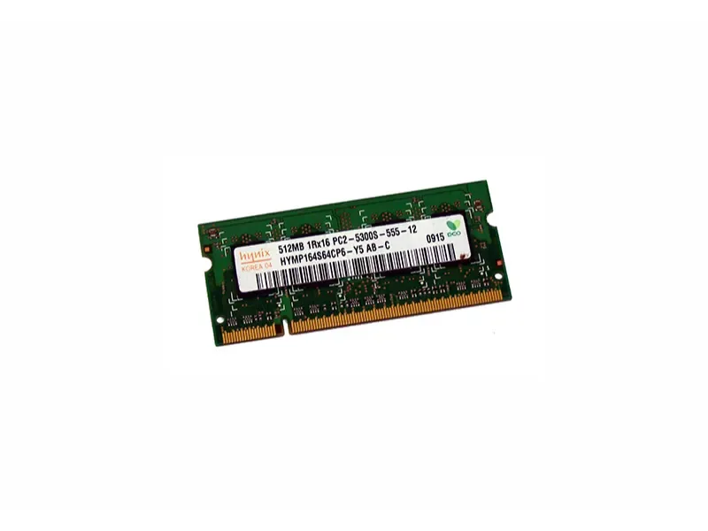 HYMP164S64CP6-Y5-AB-C - Hynix 512MB DDR2-667MHz PC2-5300 non-ECC Unbuffered CL5 200-Pin SoDimm Single Rank Memory Module