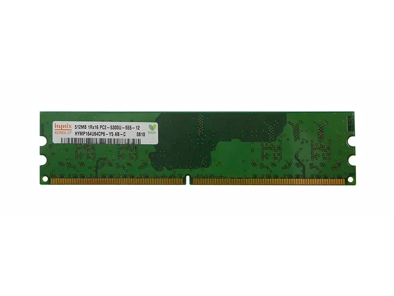 HYMP164U64CP6-Y5-AB-C - Hynix 512MB DDR2-667MHz PC2-5300 non-ECC Unbuffered CL5 240-Pin DIMM 1.8V Memory Module