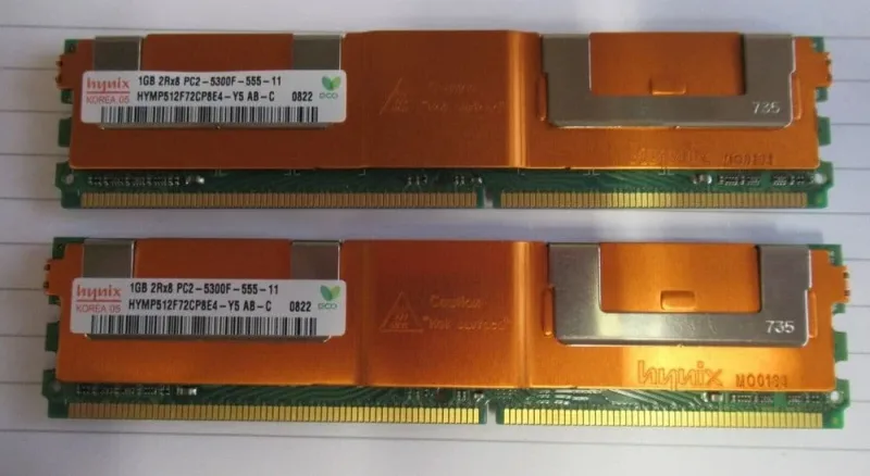 HYMP512P72CP4L-Y5-AB-T - Hynix 1GB DDR2-667MHz PC2-5300 ECC Registered CL5 240-Pin DIMM Very Low Profile (VLP) Memory Module
