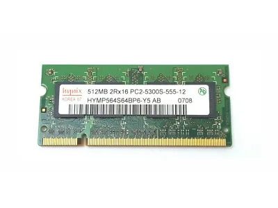 HYMP564S64BP6-Y5 - Hynix 512MB DDR2-667MHz PC2-5300 Non-ECC Unbuffered CL5 200-Pin SoDimm Memory Module