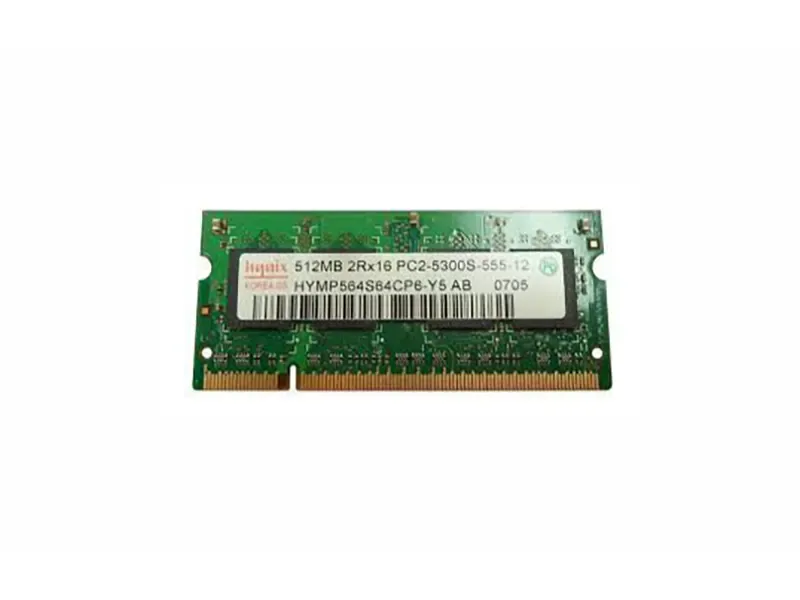 HYMP564S64CP6-Y5AB-0 - Hynix 512MB DDR2-667MHz PC2-5300 non-ECC Unbuffered CL5 200-Pin SoDimm Dual Rank Memory Module